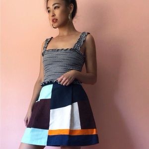 MSGM color block skirt